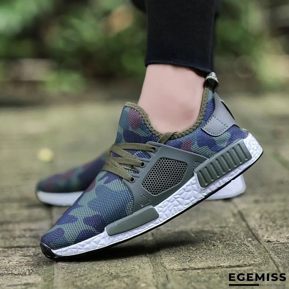 Men Casual Army Green Camouflage Footwear Sneakers Shoes | EGEMISS