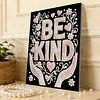 DIY Pearl Painting Be Kind for Home Wall Decor with Frame(30x40cm)