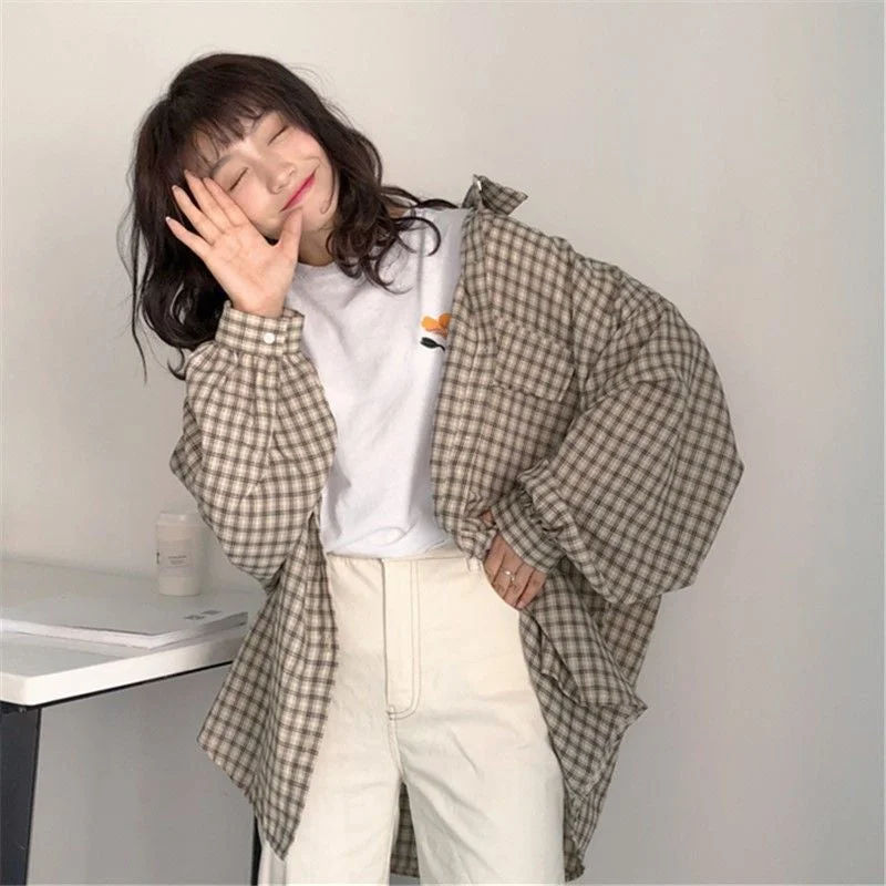 Plaid Oversized Shirt SP17478