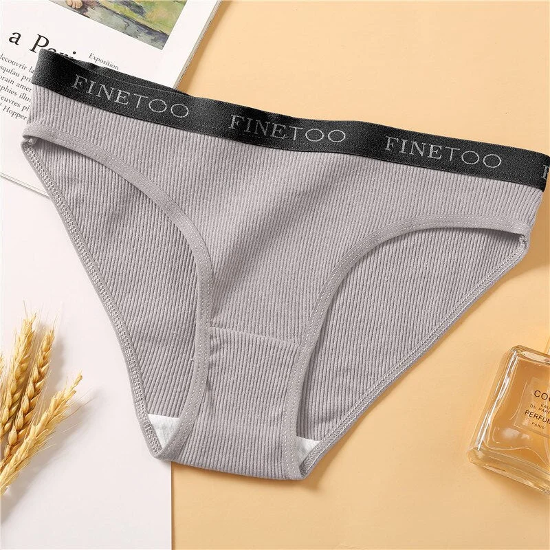 Women' Cotton Pantys Sexy Comfortable Letter Printed Woman Briefs Ladies Underpants Fashion Girls Lingerie M-XXL 5 Solid Colors