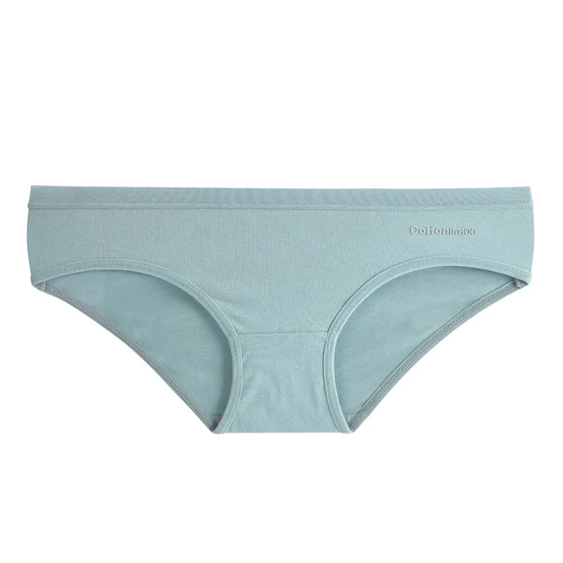 TERMEZY Women Sexy Panties Cotton Underwear Solid Color Briefs Girls Low-waist Lingerie G String Soft Breathable Intimates XXS-L