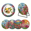 4Pcs Diamond Painting Wooden Animal Placemats with Holder Diamond Art Place Mats