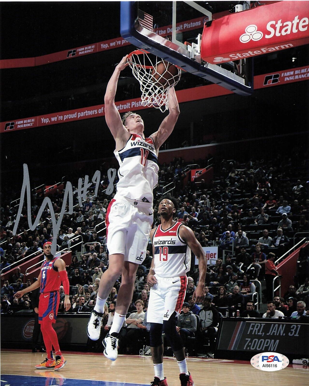 ANZEJS PASECNIKS signed 8x10 Photo Poster painting PSA/DNA Washington Wizards Autographed