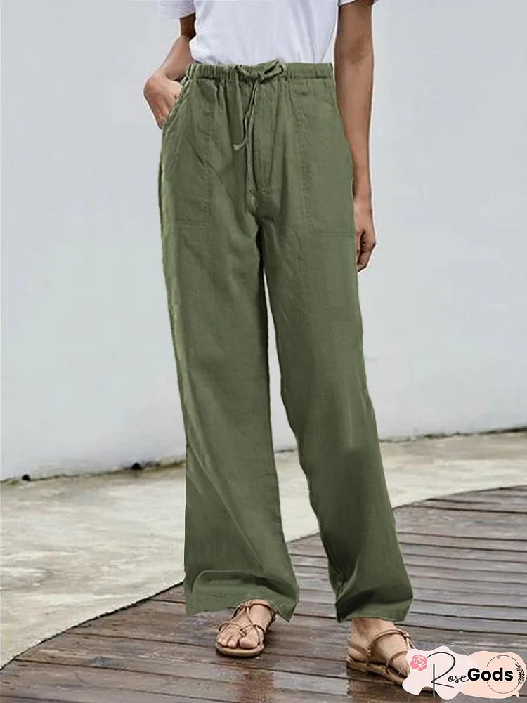 Women Casual Daily Drawstring Pants