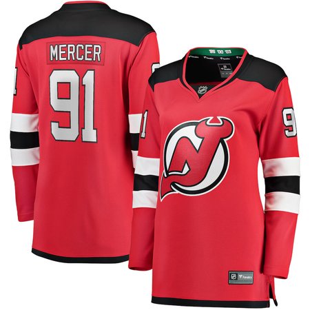 Women's New Jersey Devils #91 Dawson Mercer  Red Home Jersey