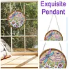 4Pcs Diamond Painting Flower Window Pendants Suncatcher Hanging Kits for Home Porch Farmhouse