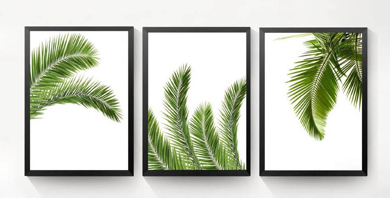 2018 Leaf 3 Piece Wall Painting Art Picture Paint Canvas Home Decor Unframed