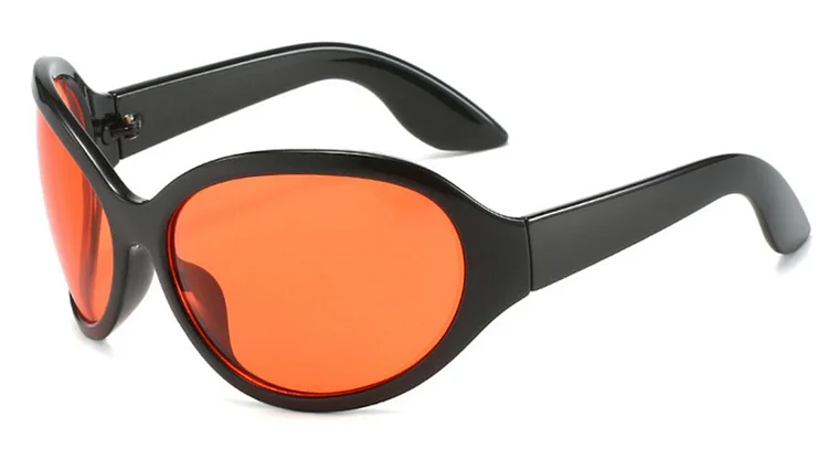 Y2k Punk Sports Oval Sunglasses Women Big Frame Luxury Brand Designer Sun Glasses Men's Shades UV400 Cycling Goggle Eyewear