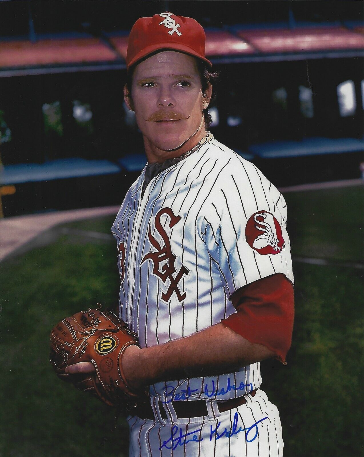 Signed 8x10 STEVE KEALEY Chicago White Sox Autographed Photo Poster painting - COA