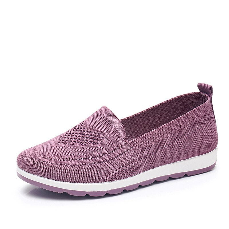Women Shoes Casual Sneakers Ladies Knitted Mesh Breathable Slip On Vulcanized Shoes Sock Autumn Platform Fashion Female Walking