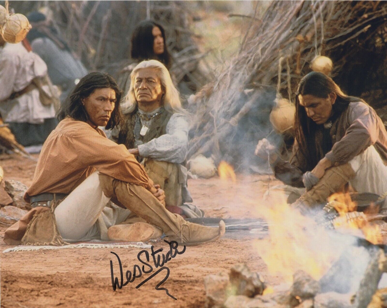 WES STUDI SIGNED AUTOGRAPH 8X10 Photo Poster painting GERONIMO AN AMERICAN LEGEND