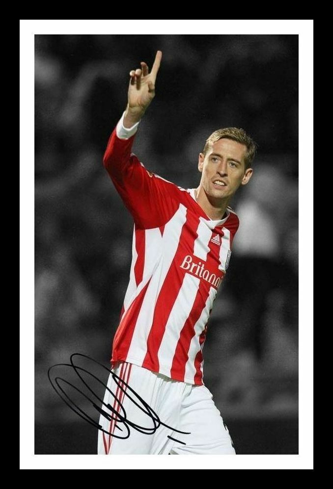 Peter Crouch - Stoke City Autograph Signed & Framed Photo Poster painting