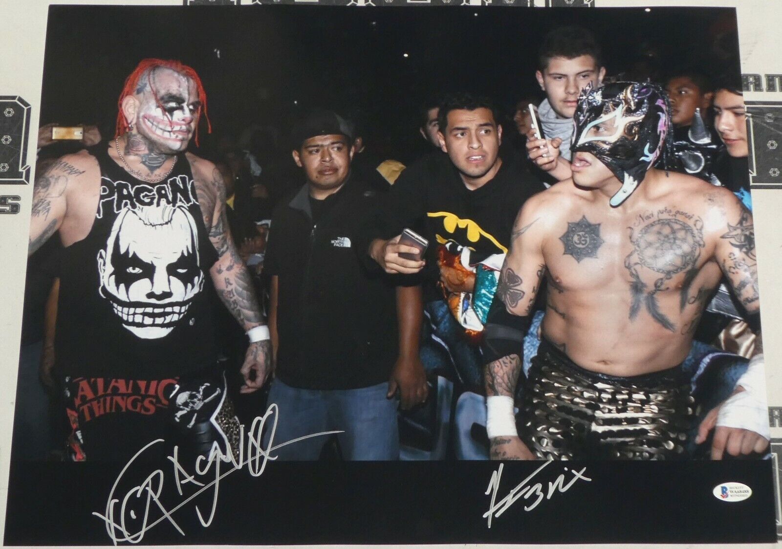 Pagano & Rey Fenix Signed 16x20 Photo Poster painting BAS Beckett COA AAA AEW Picture Autograph