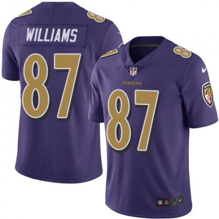 Ravens #87 Maxx Williams Purple Men's Stitched NFL Limited Rush Jersey