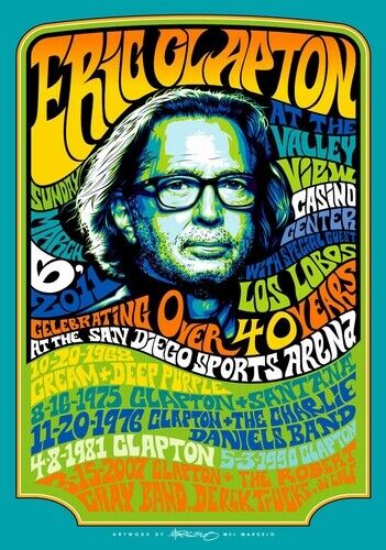 ERIC CLAPTON POSTER - 2007 TOUR - Photo Poster painting POSTER INSERT -  POSTAGE!