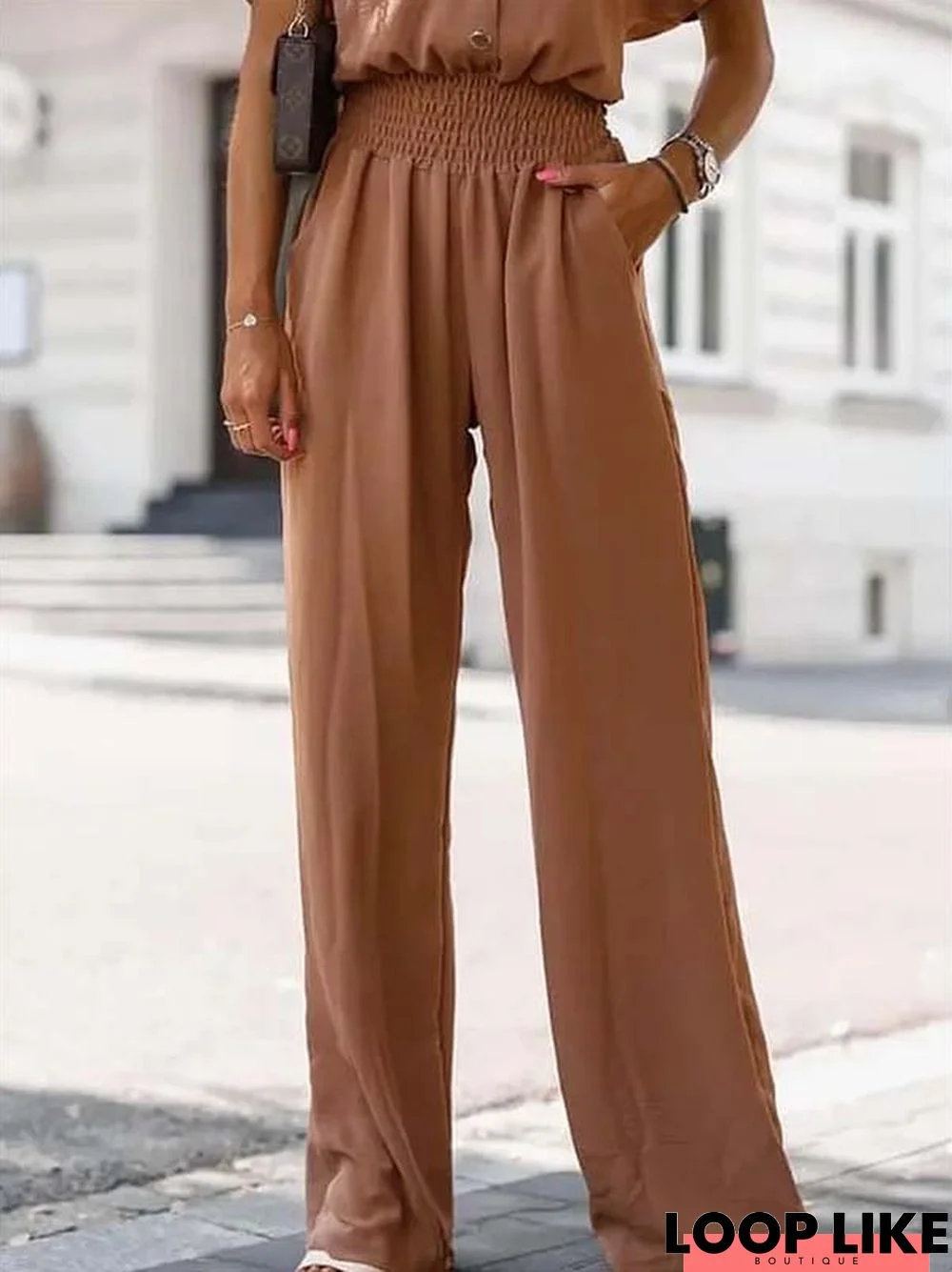 Plain Loose Casual Pants