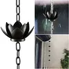 Lotus Rain Chain Rain Catcher Chain Outdoor Garden Hanging Rain Catcher Cups