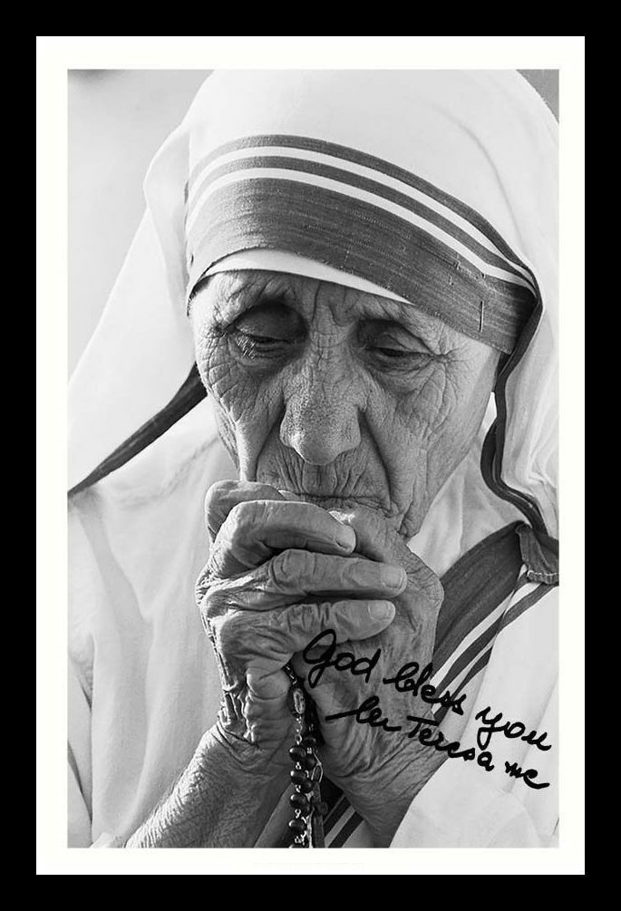 Mother Teresa Autograph Signed & Framed Photo Poster painting