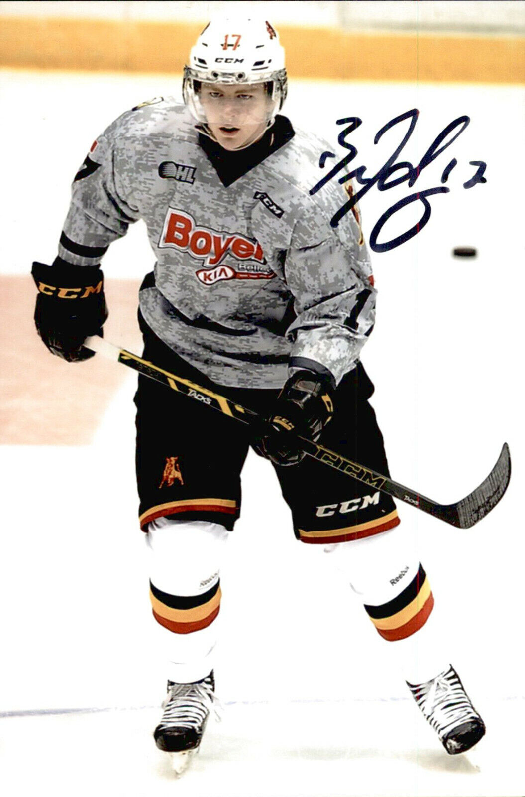 Brandon Saigeon SIGNED 4x6 Photo Poster painting BELLEVILLE BULLS / COLORADO AVALANCHE #5