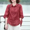 Gioiacombo&trade; Nuova camicia jacquard allentata retr&ograve; da donna