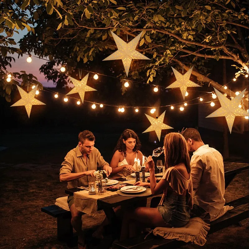Eid Mubarak Hollow Out Star Hanging Pendant Ramadan Decorations For Home Islam Muslim Light Gifts Eid Al Adha DIY Birthday Party