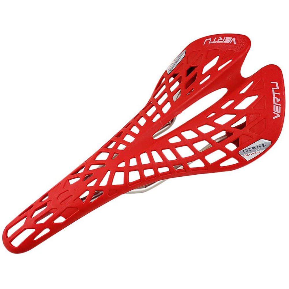 

ABS Plastic Bike Cushion Lightweight Cycling Breathable Seat Bicycle Saddle, Red, 501 Original