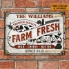 Personalized Dairy Cattle Farm Fresh Custom Classic Metal Signs