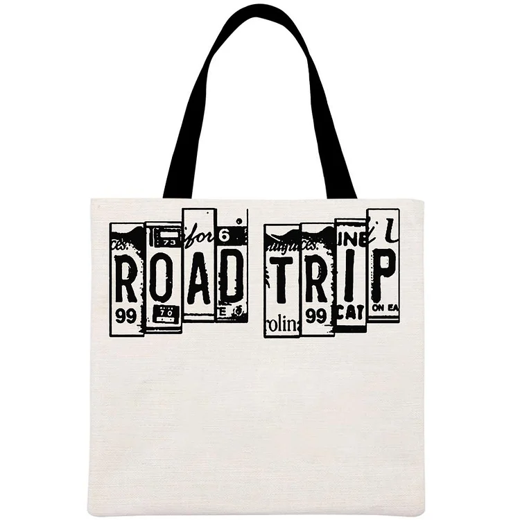 travel Printed Linen Bag-Annaletters