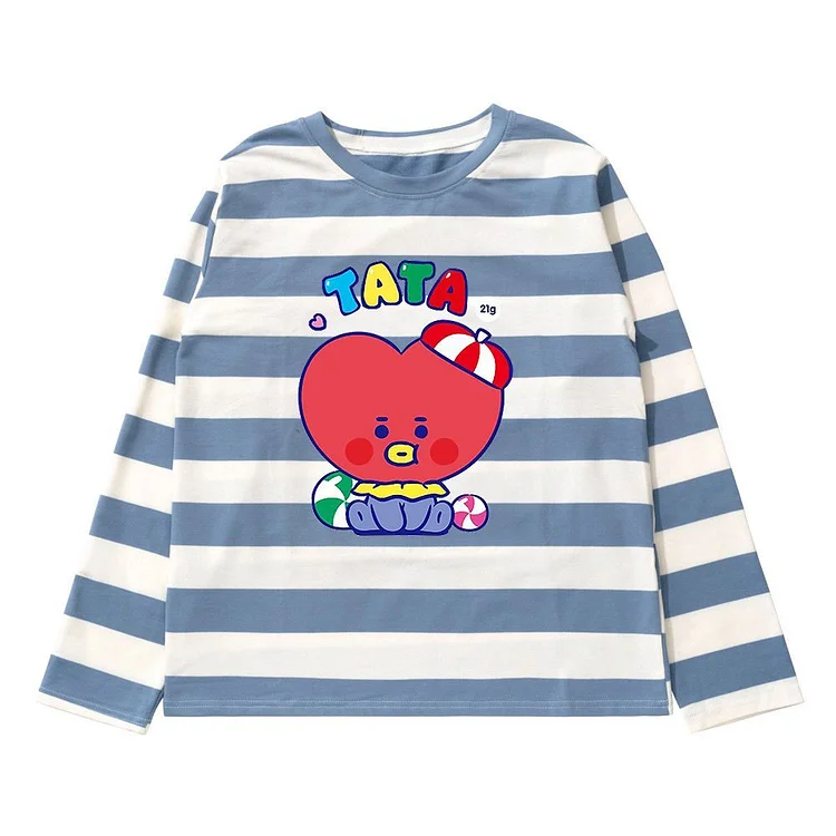 BT21 Jelly Candy Striped Sweatshirt
