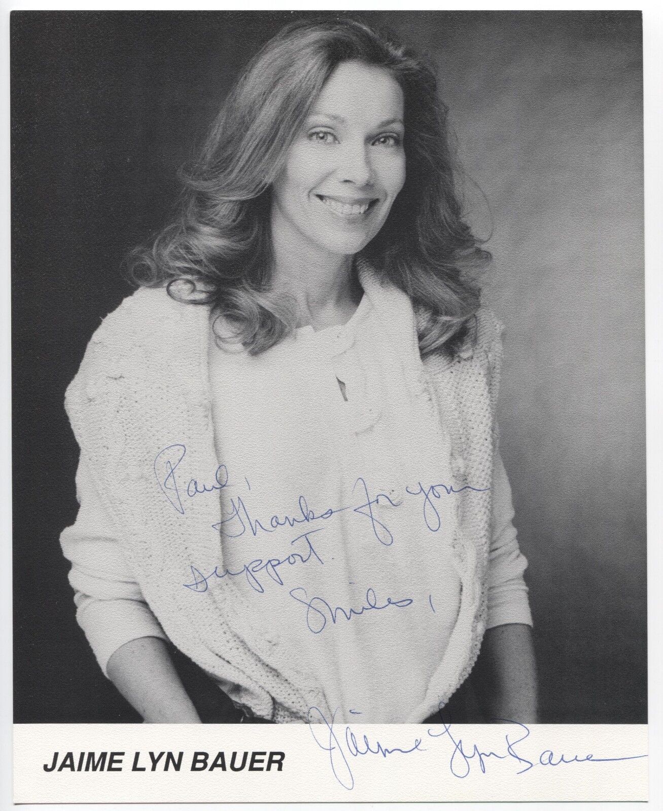 Jaime Lyn Bauer Signed 8x10 Inch Photo Poster painting Autographed Vintage Signature