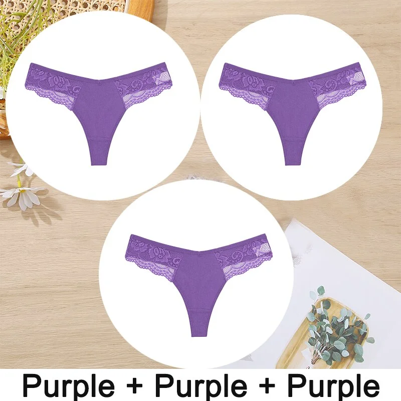Billionm Cotton Panties for Women Sexy Lace Underwear G-String Underpants Female Perspective Hollow out Soft Intimate Lingerie