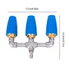 3 in 1 Pressures Washer Turbo Nozzle with 1/4 Inch Quick Connection 360 Degree Rotating Tip Turbo Nozzle 4000 PSI for Garden Car Concrete Brick