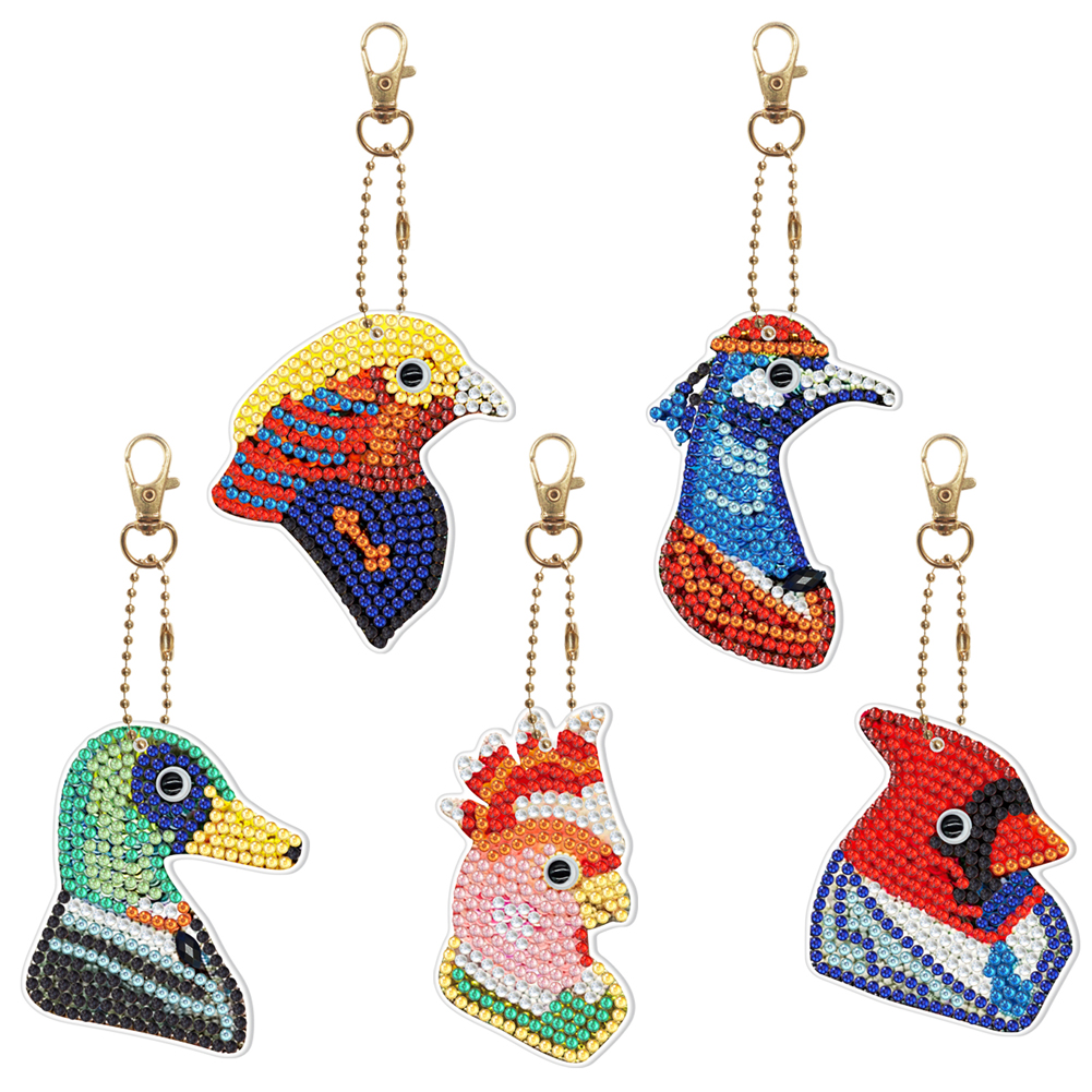 

5pcs Flying Animal Double Sided - 5D DIY Craft Keychain, 501 Original