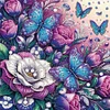 Schmetterling und Blume - speziell geformtes Diamond Painting - 30*30cm