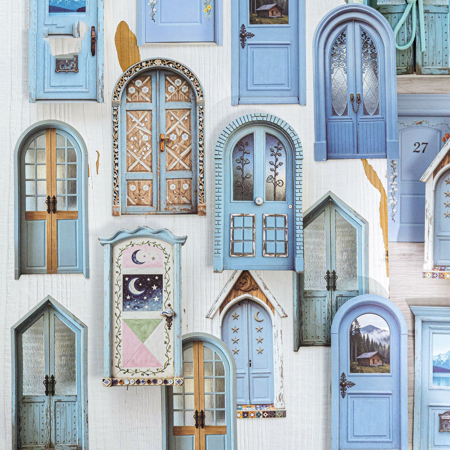 스티커 - 드림웨이즈 스루 도어 시리즈 빈티지 할로우 도어