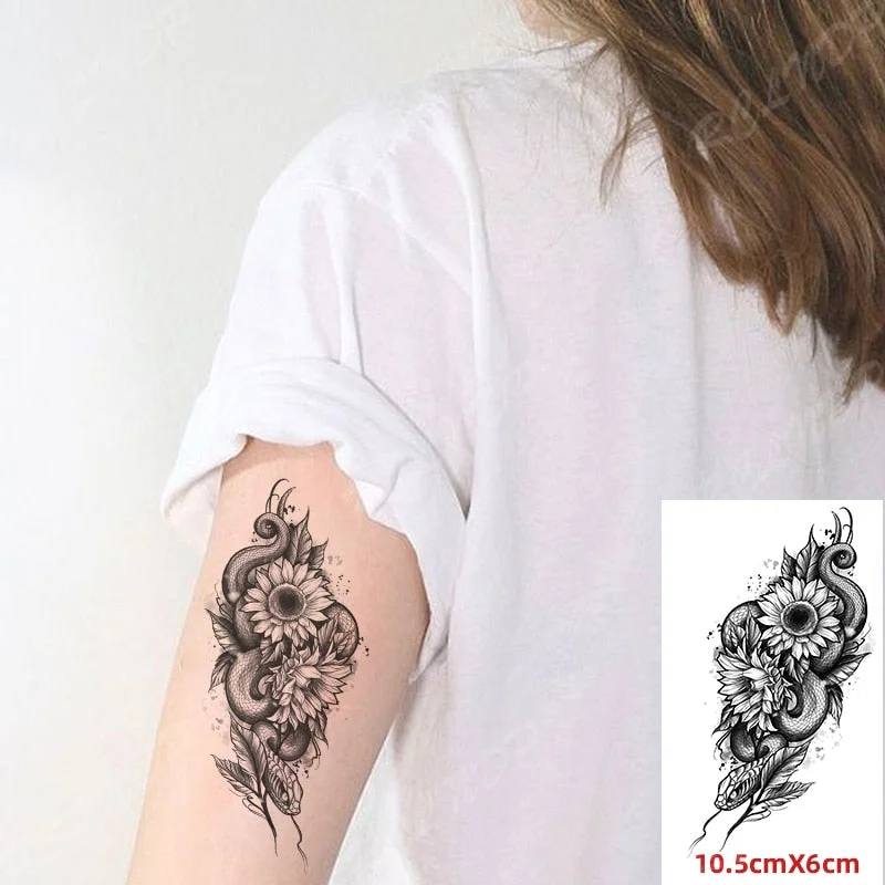 Waterproof Temporary Tattoo Sticker Shark Big Fish Anchor Sea Animal Body Art Flash Tatto Fake Tatoo for Women Men