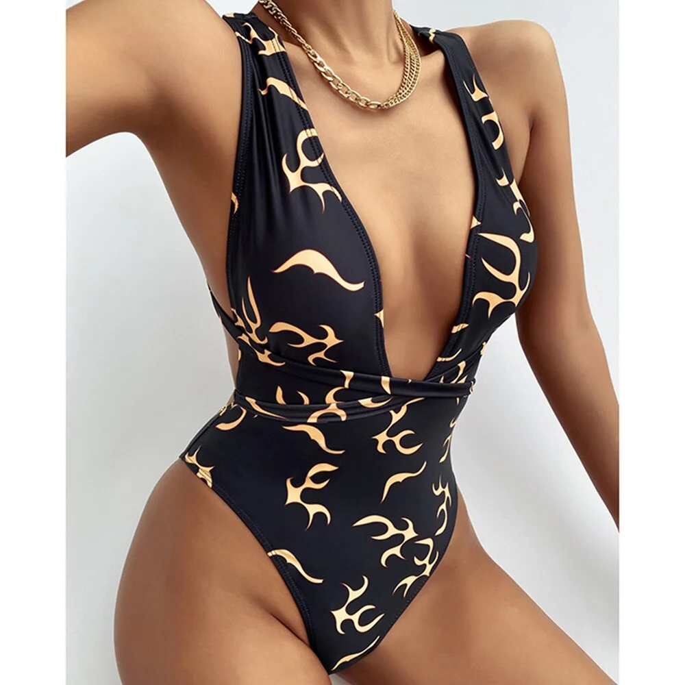 2021 Sexy One Piece Swimsuit Women Swimwear Cross Backless Monokini Bodysuit Swimsuit Bather Bathing Suits Beach Wear Swim Lady