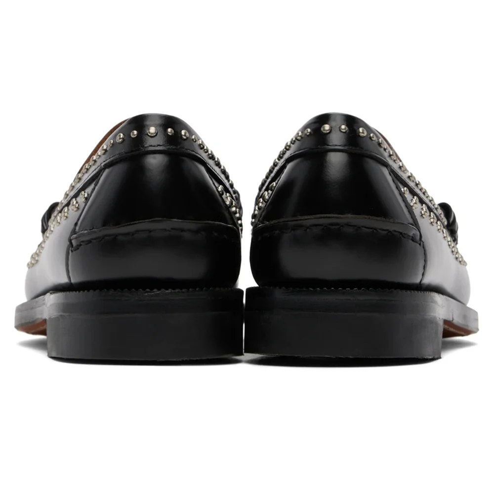 Merumote Gentleman's Oxford Loafers Shoes Rivet Stone Man's Shoes Party Wedding Banquet Shoes-MERUMOTE