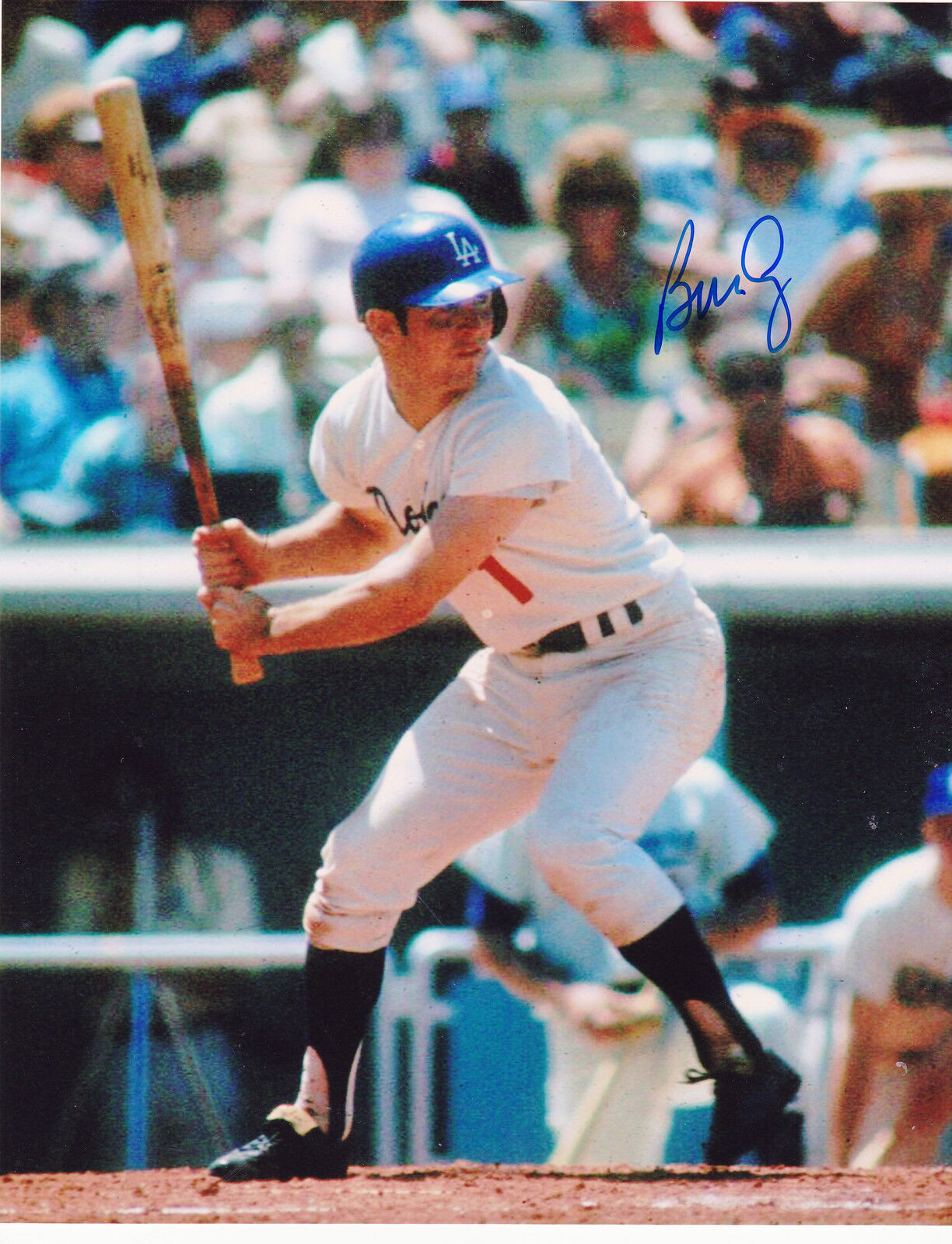 BILLY GRABARKEWITZ LOS ANGELES DODGERS ACTION SIGNED 8x10