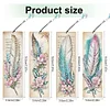 4Pcs Special Shape Feather 5D DIY Diamond Painting Bookmark for Book Lovers