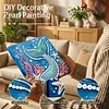 (25x25cm)DIY Mermaid Tail Framed Handmade Pearl Painting Art Craft Kit Living Home Decor