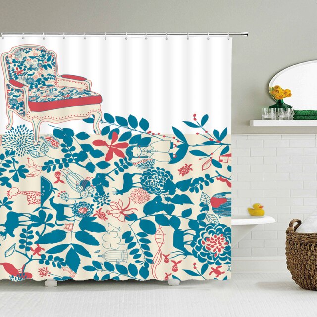 

Shower Curtain – Tree Leaves Flowers-180*180cm, 501 Original