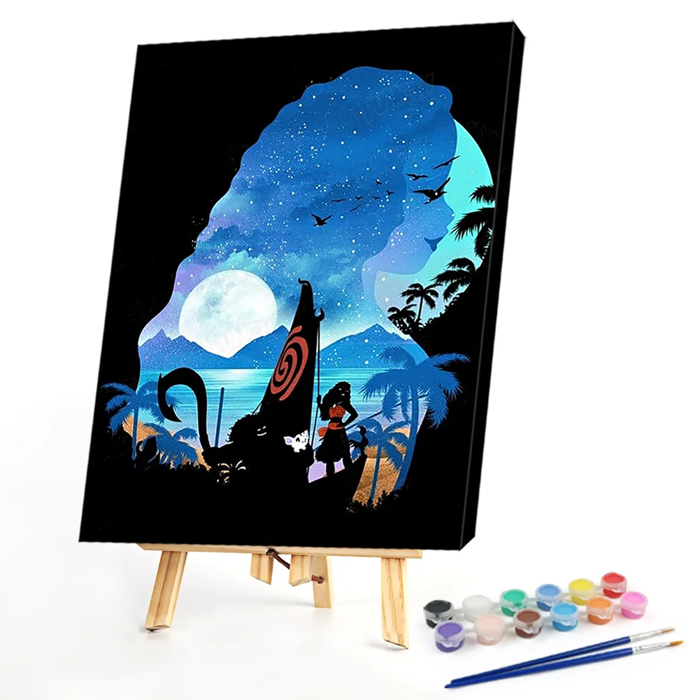 Ocean Odyssey Moana Silhouette - Paint By Numbers(40*50CM)