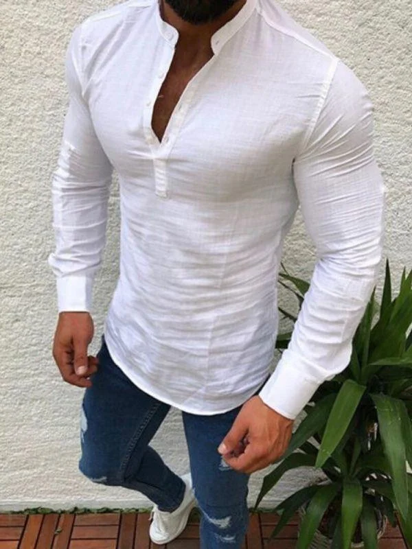 Mens Cotton Basic Shirt 4 Colors