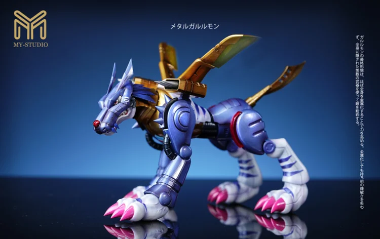 PRE-ORDER MY Studio - Digimon Bright and Dark Round 2 - MetalGarurumon & DarkGarurumon Statue(GK)-