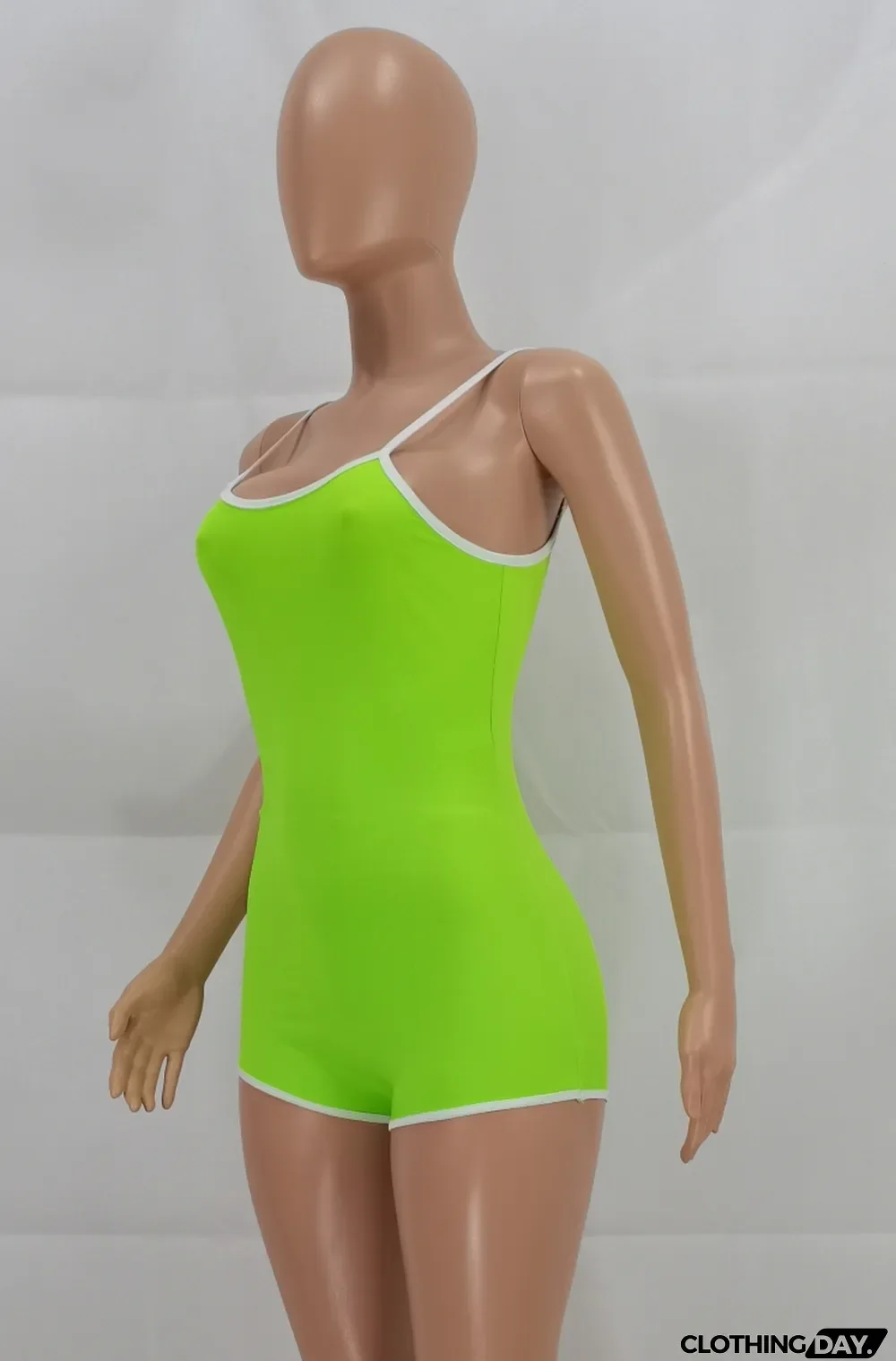 Summer Green Sports Strap Bodycon Rompers
