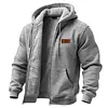 Men's Vintage Western Cowboy Fleece Pocket Full Zip Long Sleeve Hoodie Jacket by Inlyline