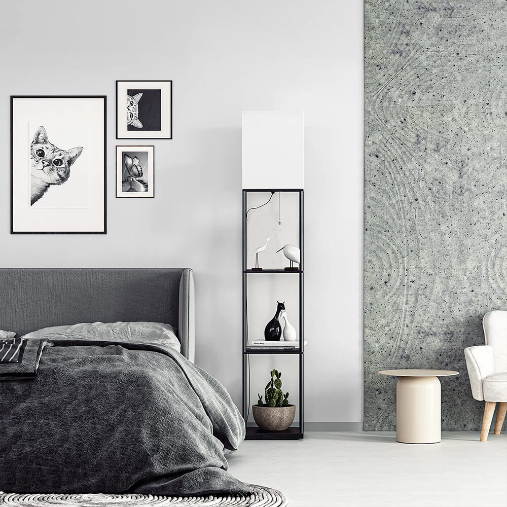 Square Shelf Floor Lamp