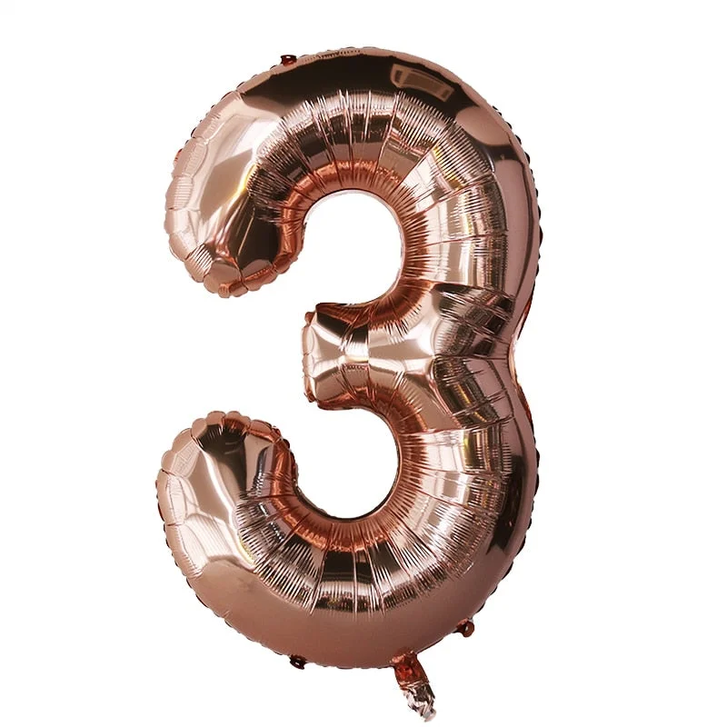 Rose Gold Birthday Party Balloons Set Happy Birthday Party Decoration Adult Foil Balloons Air Ballons Globos Supplies