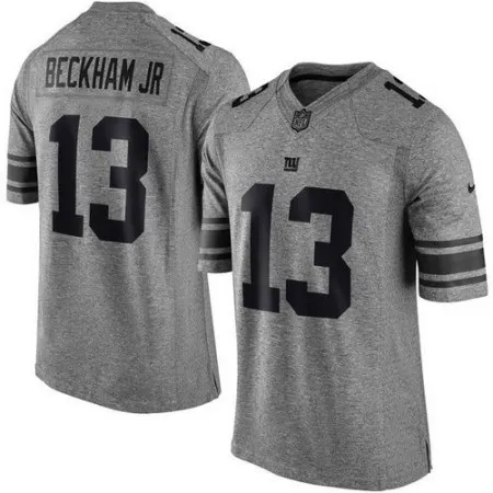 Giants #13 Odell Beckham Jr Gray Men's Stitched NFL Limited Gridiron Gray Jersey